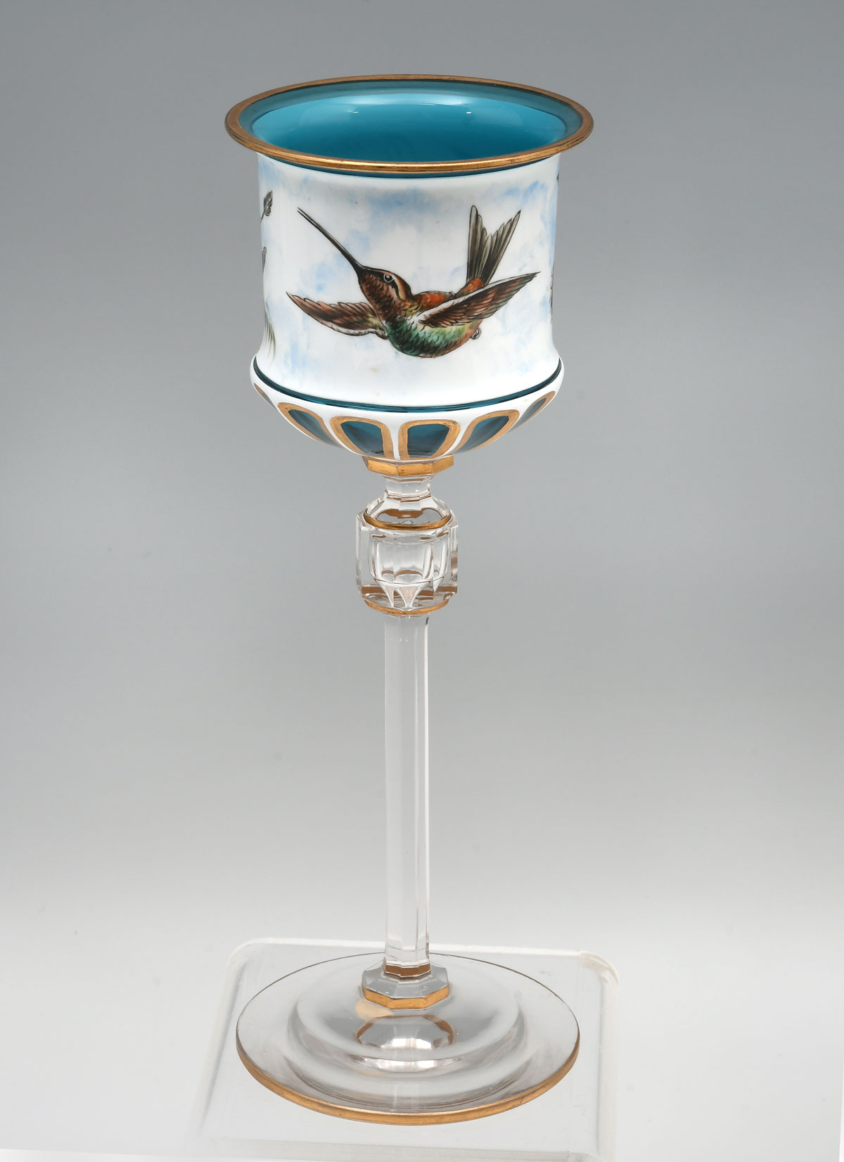 PAINTED MOSER ATTRIBUTED ART GLASS 274de0