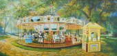 CAROUSEL PAINTING BY ROBERT BUTLER &