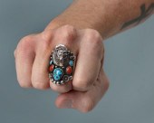 NATIVE AMERICAN STERLING TURQUOISE 27432c