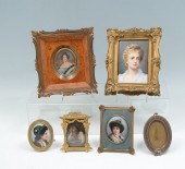 6 PIECE LOT WITH FRAMES AND MINIATURE 2744c0