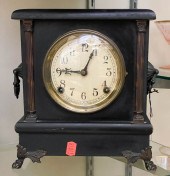 Sessions painted wood mantel clock,