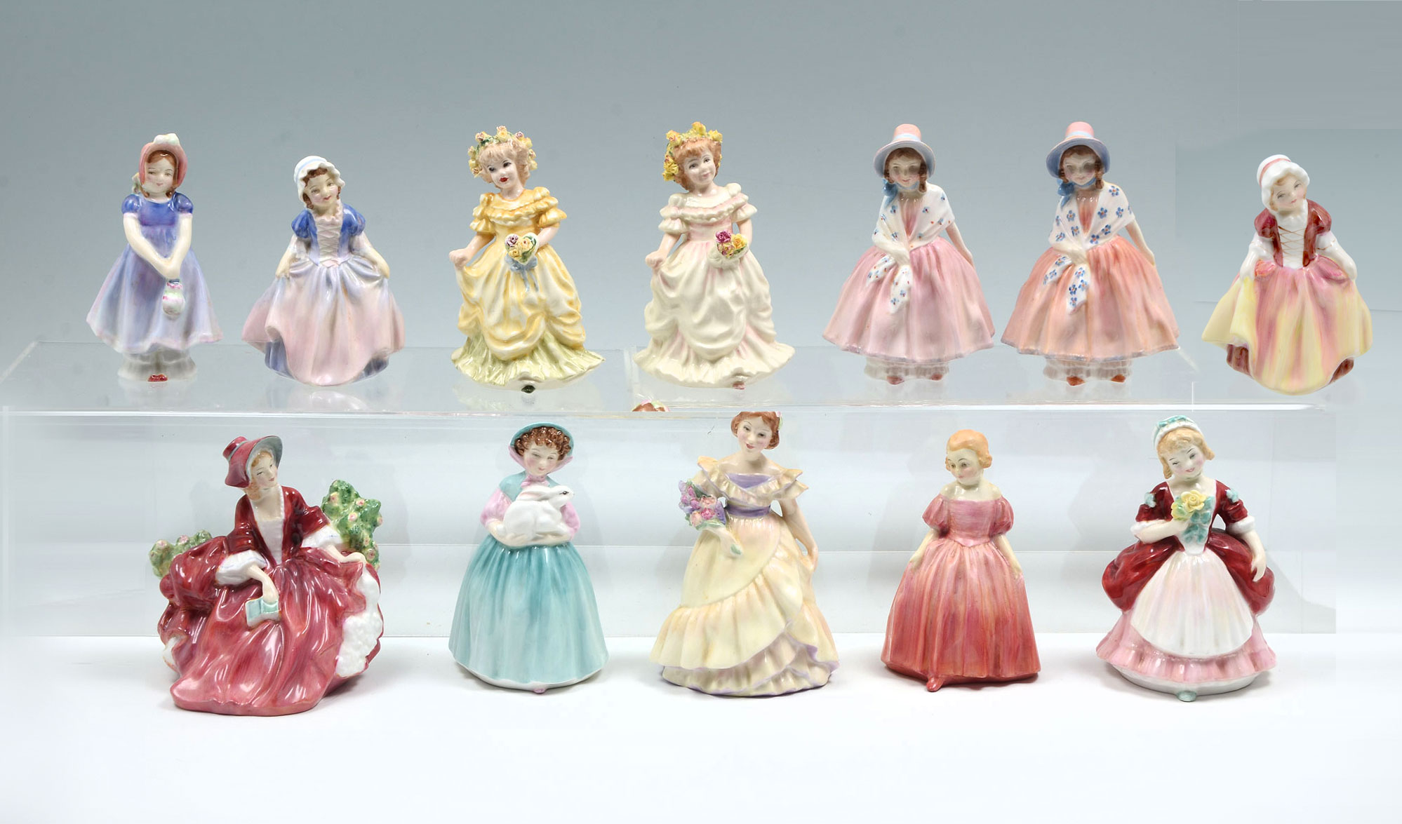 12 PC ASSORTED ROYAL DOULTON FIGURES: