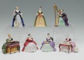 7 PC LOT OF ROYAL DOULTON LADY FIGURINES: