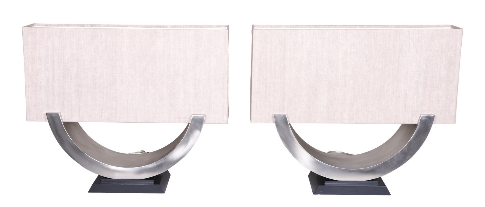 Pair Modern Design chrome table 27a35c