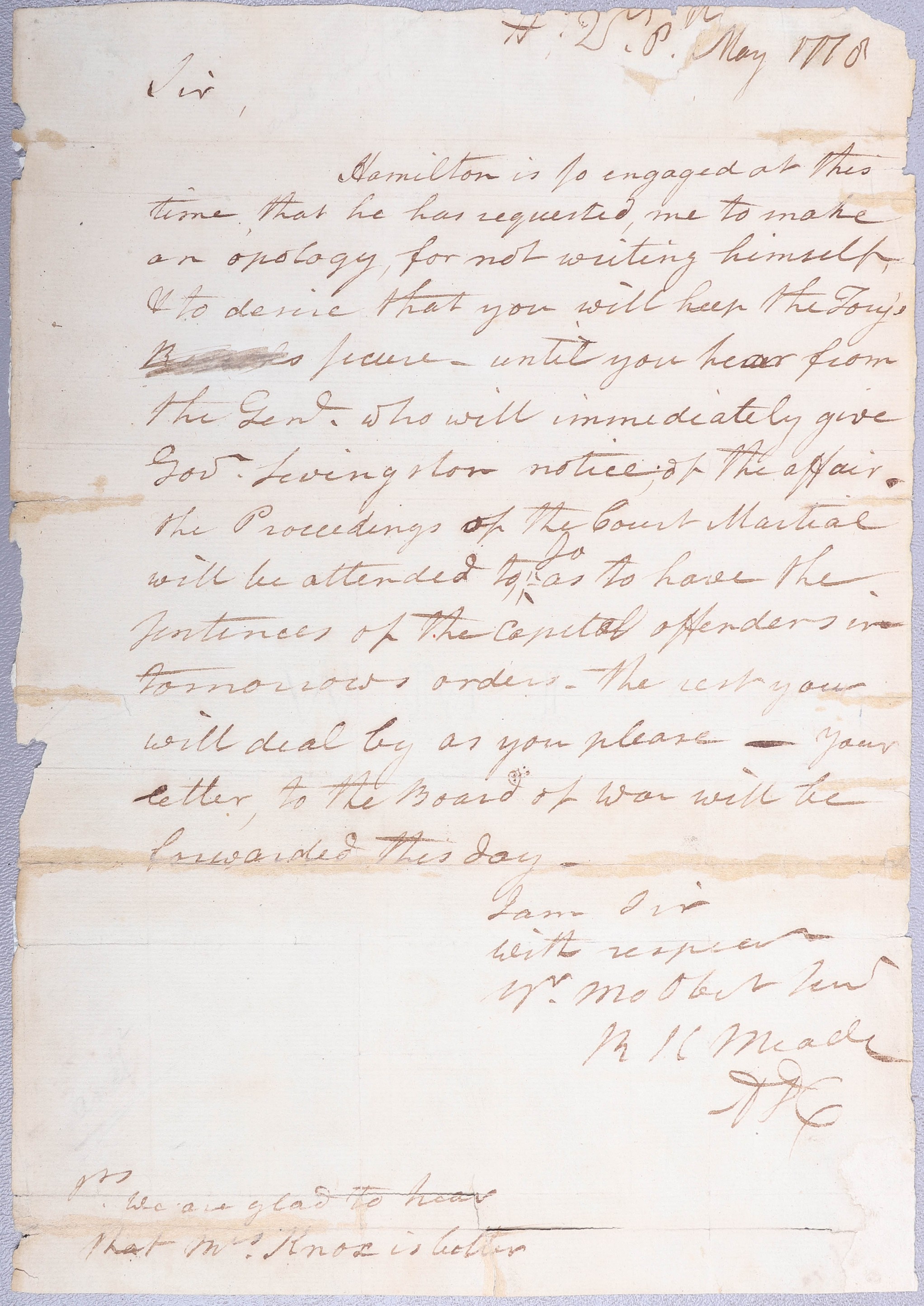 An autograph letter signed from 27a495