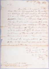 An autograph letter, signed, from Col.