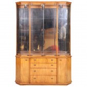 Drexel Deco style 2-pc china cabinet,
