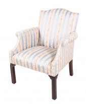 Chippendale style upholstered armchair  27a50d