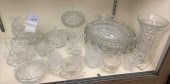 (28) Pcs Fostoria American pattern glassware,