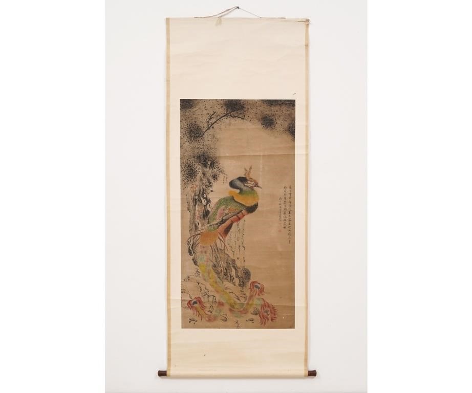 Chinese scroll painting of a phoenix 278fbf