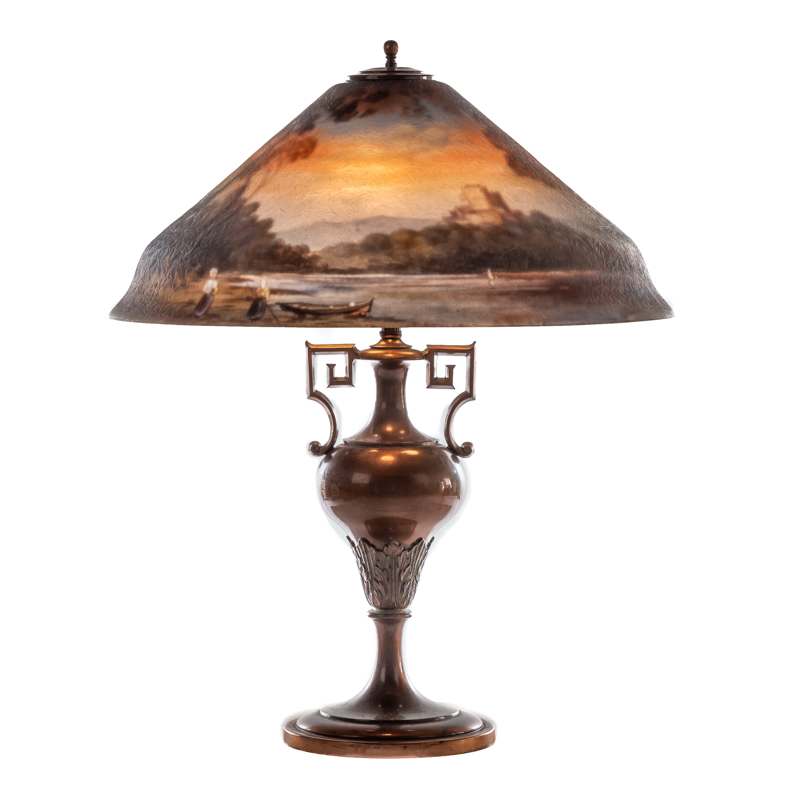 A PAIRPOINT TABLE LAMP REVERSE 288848