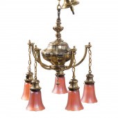ARTS CRAFTS CHANDELIER WITH NUART 2889df