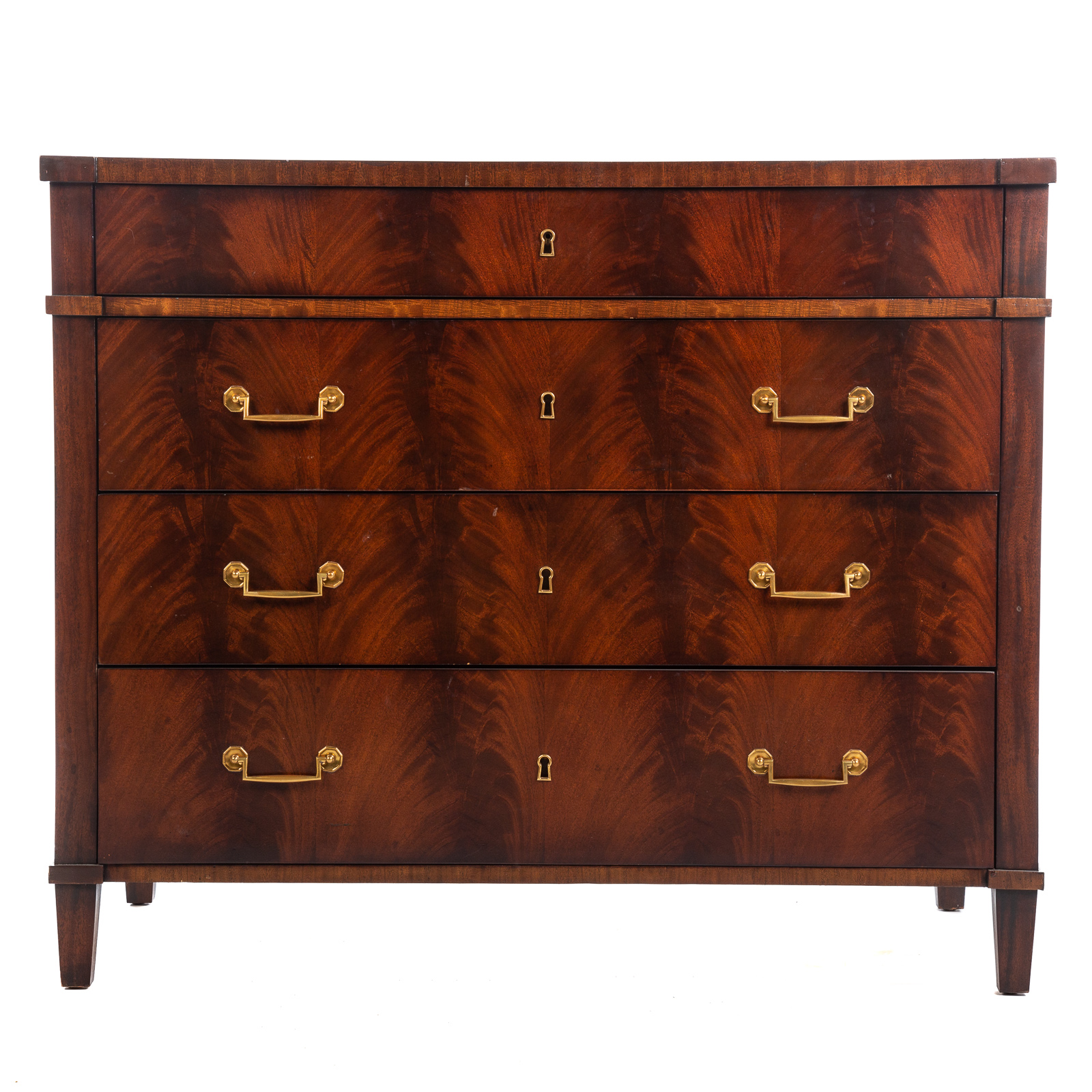 HICKORY CHAIR BANDED MAHOGANY CHEST 28760d