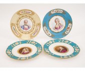 Four Fench Sevres plates to include;