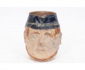Civil War Union soldier pottery face