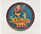 Colorful beer serving tray advertizing