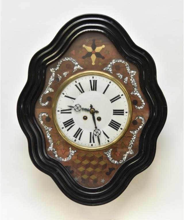 Victorian wall clock with shaped 28b585