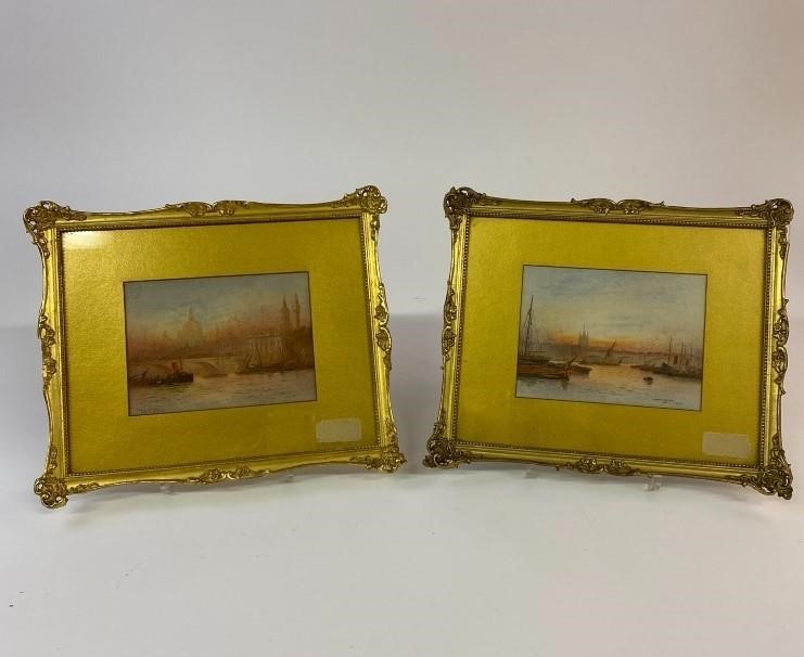Fred E J Goff pair of watercolors 28b931