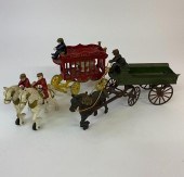 Kenton Toys cast iron horse drawn wagon
