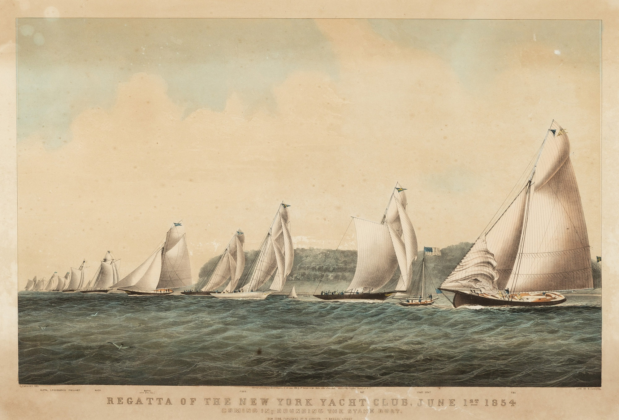 CURRIER IVES REGATTA OF THE 28bced