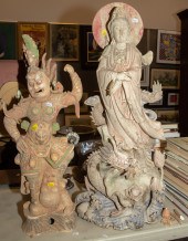 TWO CHINESE RELIGIOUS POTTERY FIGURES 289c88