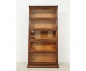 Macey oak barristers bookcase, five