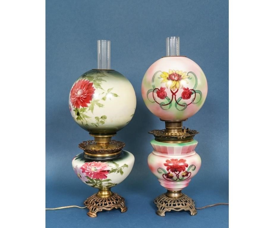 Two similar GWTW lamps late 19th 28a236