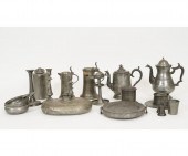 Pewter ware to include candlesticks,