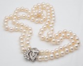 DOUBLE STRAND PEARL NECKLACE WITH 28d575