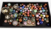 GROUP OF VINTAGE MARBLES Blown glass,
