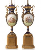 A PAIR 19TH C. FRENCH GILT BRONZE AND
