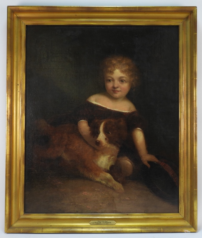ALVAN FISHER YOUNG GIRL WITH DOG 299888