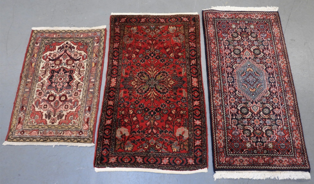 3PC PERSIAN INDIAN SCATTER RUGS 299a5b