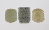 3PC CHINESE QING DYNASTY CARVED JADE