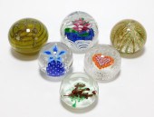 6PC SIGNED ART GLASS PAPERWEIGHTS Scotland,