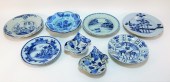 8PC DELFT BLUE AND WHITE POTTERY PLATE