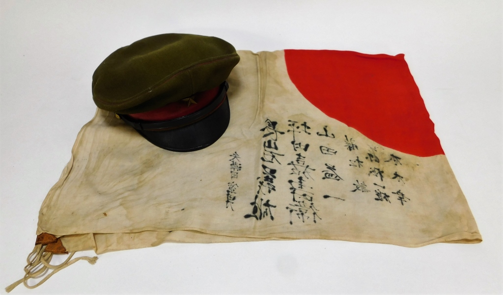 2PC WWII JAPANESE MILITARY HAT