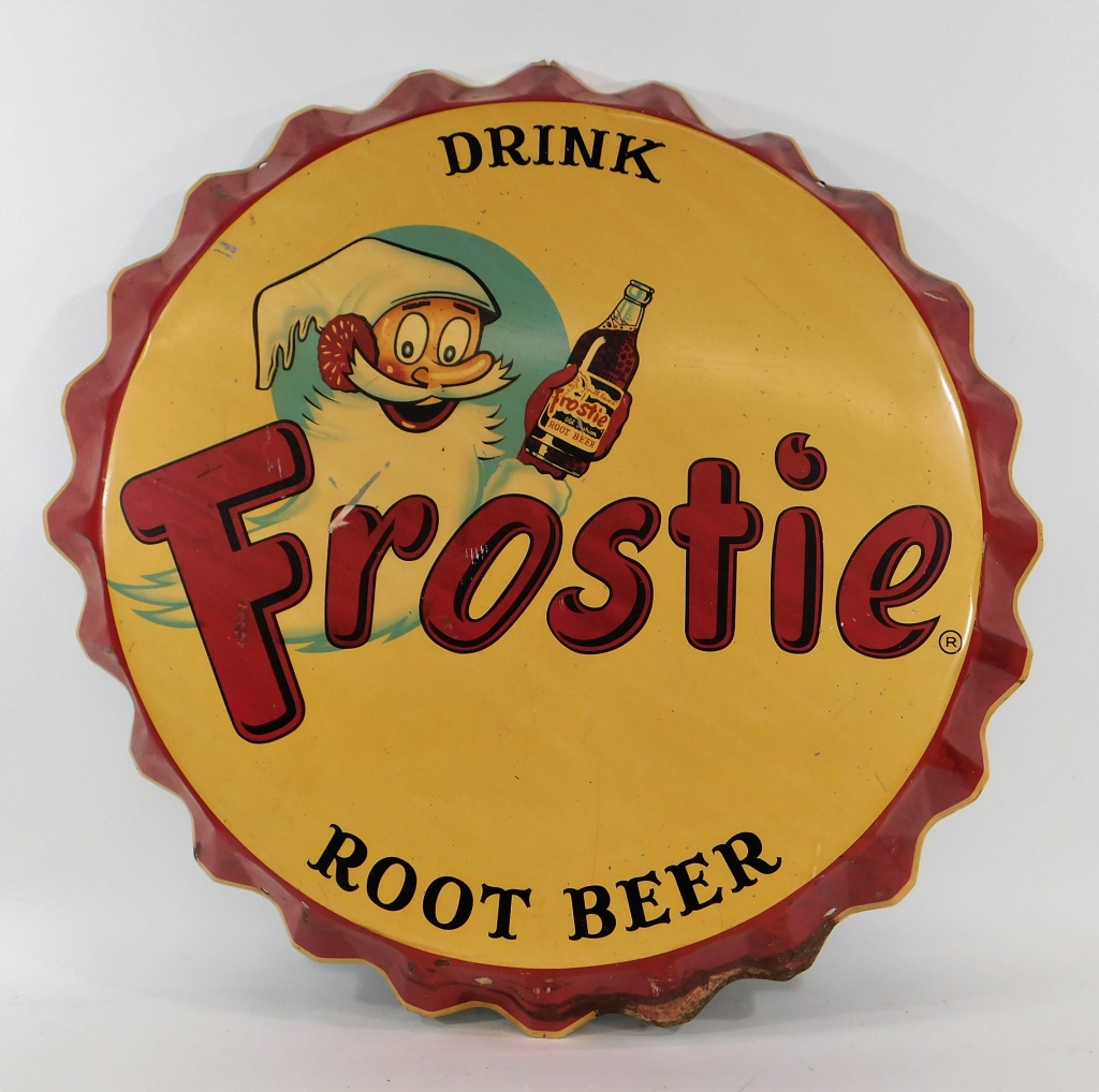 LARGE DRINK FROSTIE ROOT BEER TIN 29bcf6