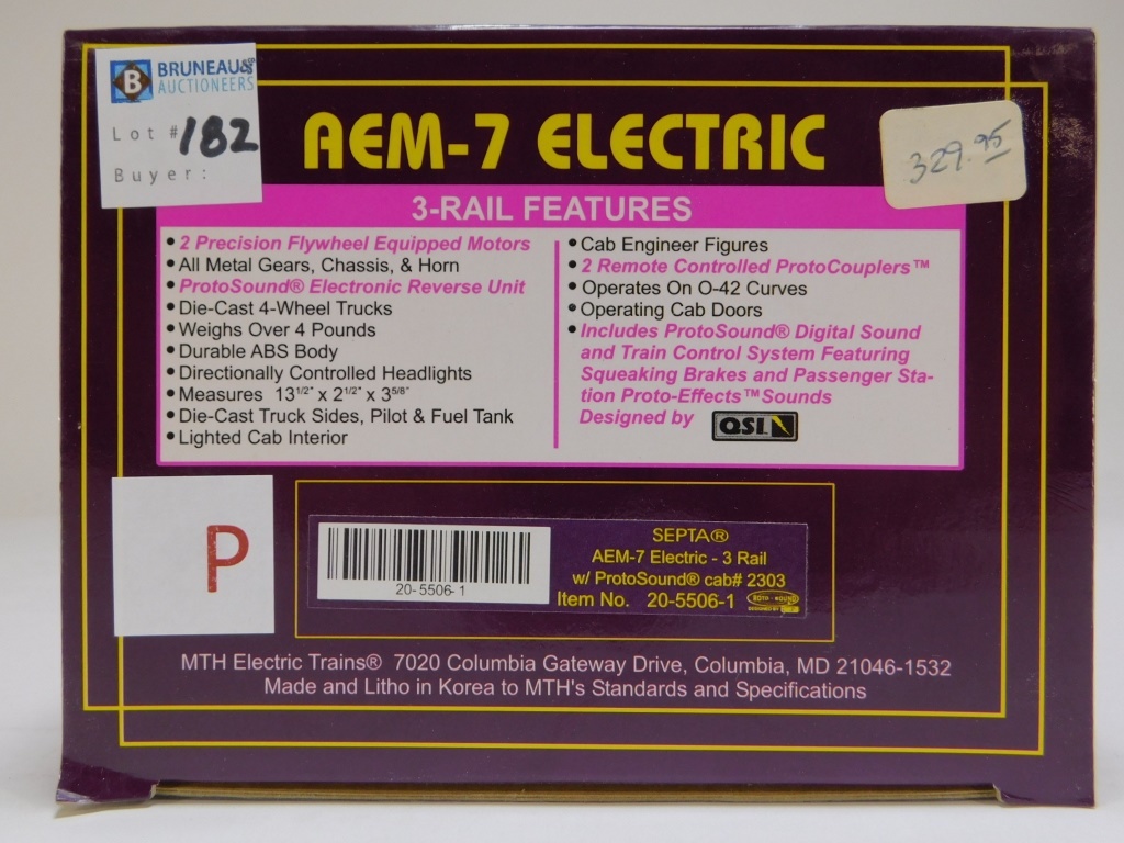 MTH SEPTA AEM 7 ELECTRIC ENGINE 29c89a