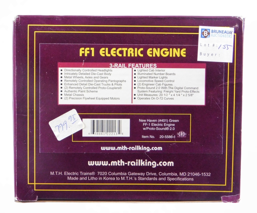 MTH NEW HAVEN GREEN FF1 ELECTRIC 29cd6d