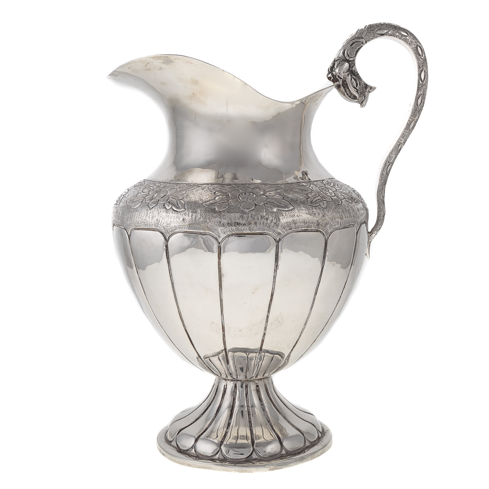 EARLY MEXICAN SILVER WATER PITCHER 29e08b