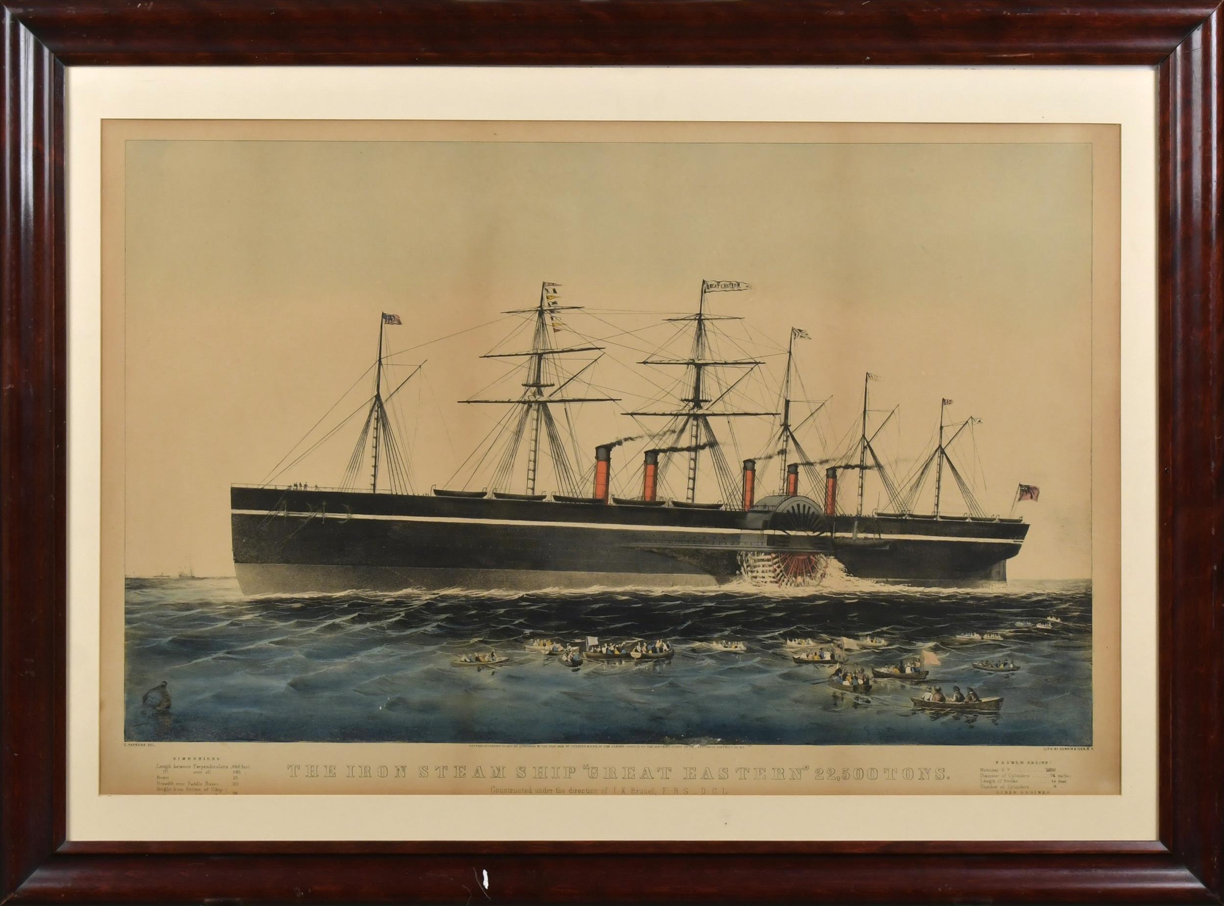 CURRIER IVES THE IRON STEAMSHIP 29e1d7