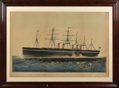 CURRIER & IVES, ‘THE IRON STEAMSHIP
