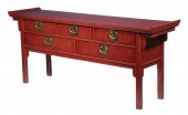 CENTURY FURNITURE RED LACQUERED SIDEBOARD
