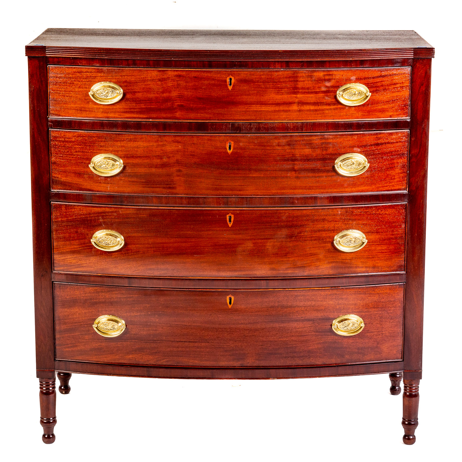 FEDERAL MAHOGANY BOWFRONT CHEST 29e8f7