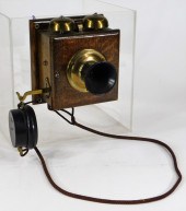 C.1912 COUCH WOODEN CASE INTERCOM WALL