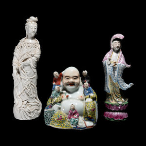 Three Chinese Porcelain Figures comprising 2a17db