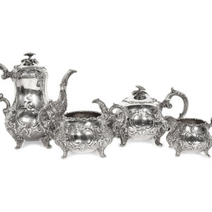 A Victorian Silver Four Piece Tea 2a1a1b