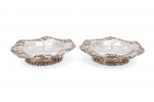 PAIR GORHAM STERLING FOOTED FRUIT BOWLS,