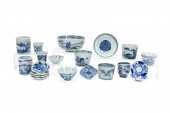  21PCS ASIAN BLUE AND WHITE TABLE 29f751